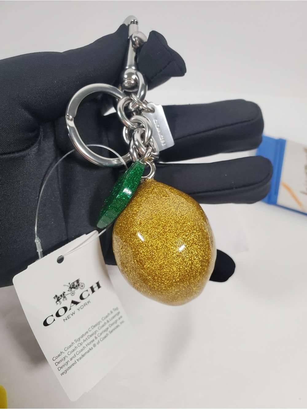 Coach Lemon Resin Bag Charm NWT